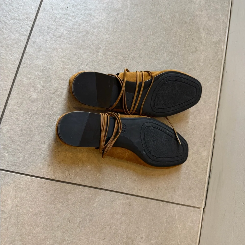 Women’s Zara Tie Up Flats - Picture 3 of 3